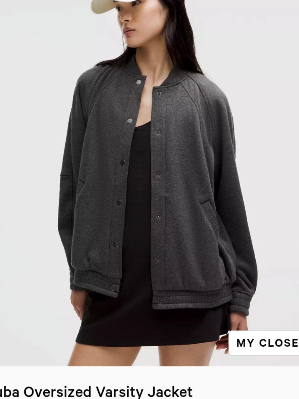 Lululemon Oversized Varsity Jacket - Dark Gray
